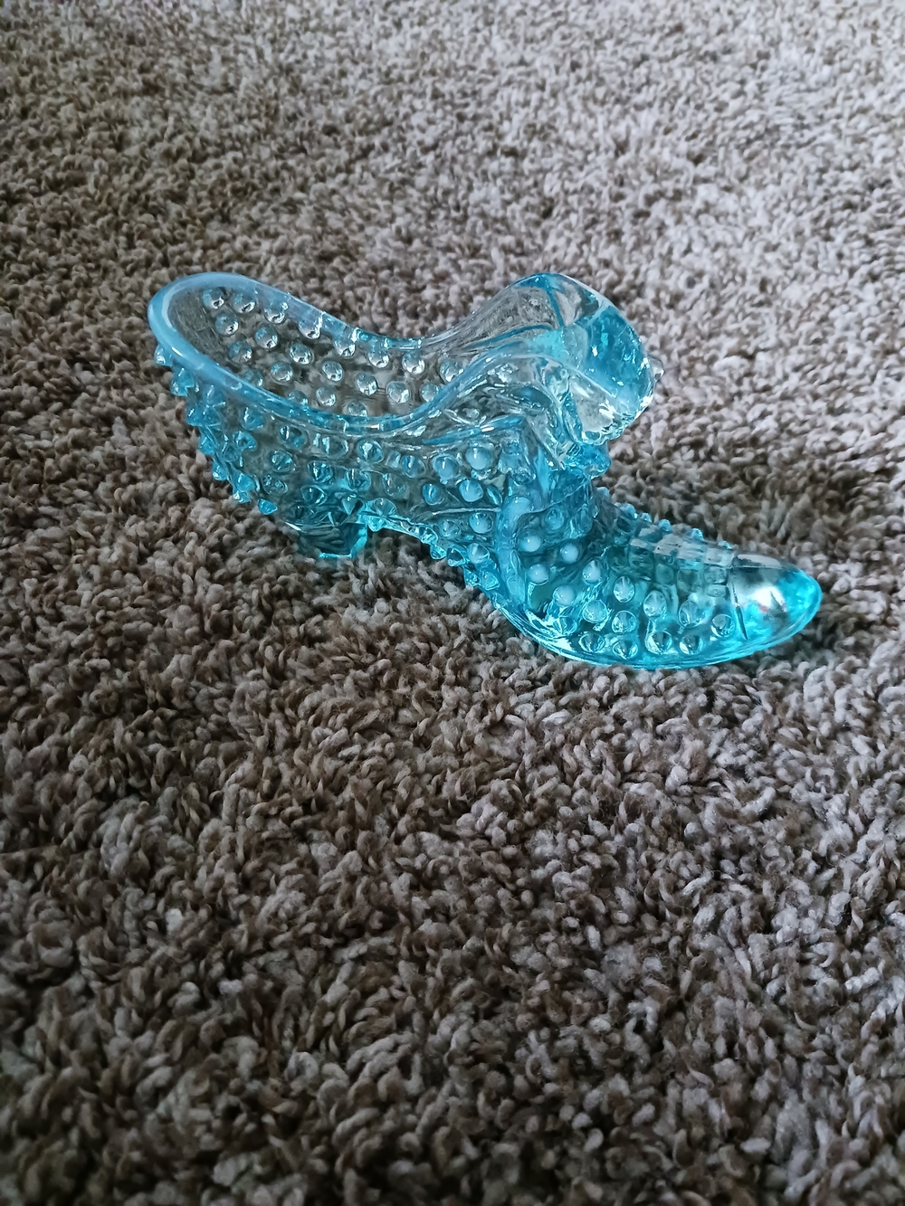 Vintage Fenton Blue Glass Art Decor